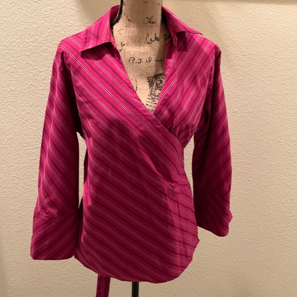 Women’s Striped Collar Dress Top